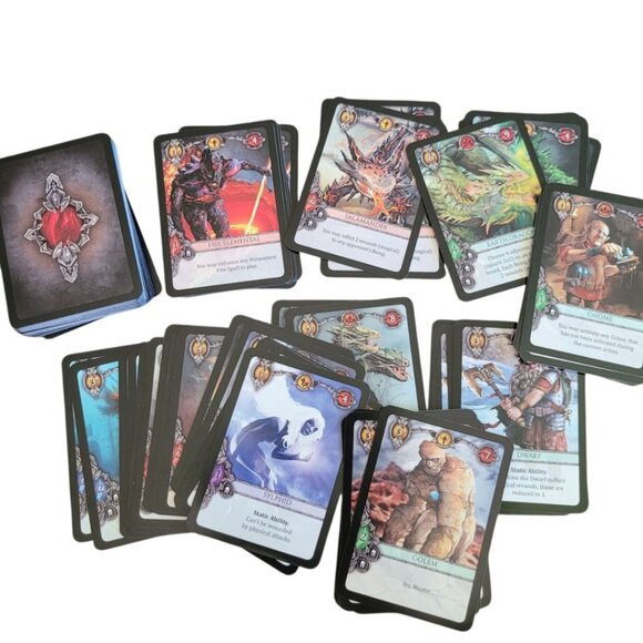 Heroes Game Cards Role Playing Replacement Pieces Gems Elements Fire Water Power - Picture 4 of 4